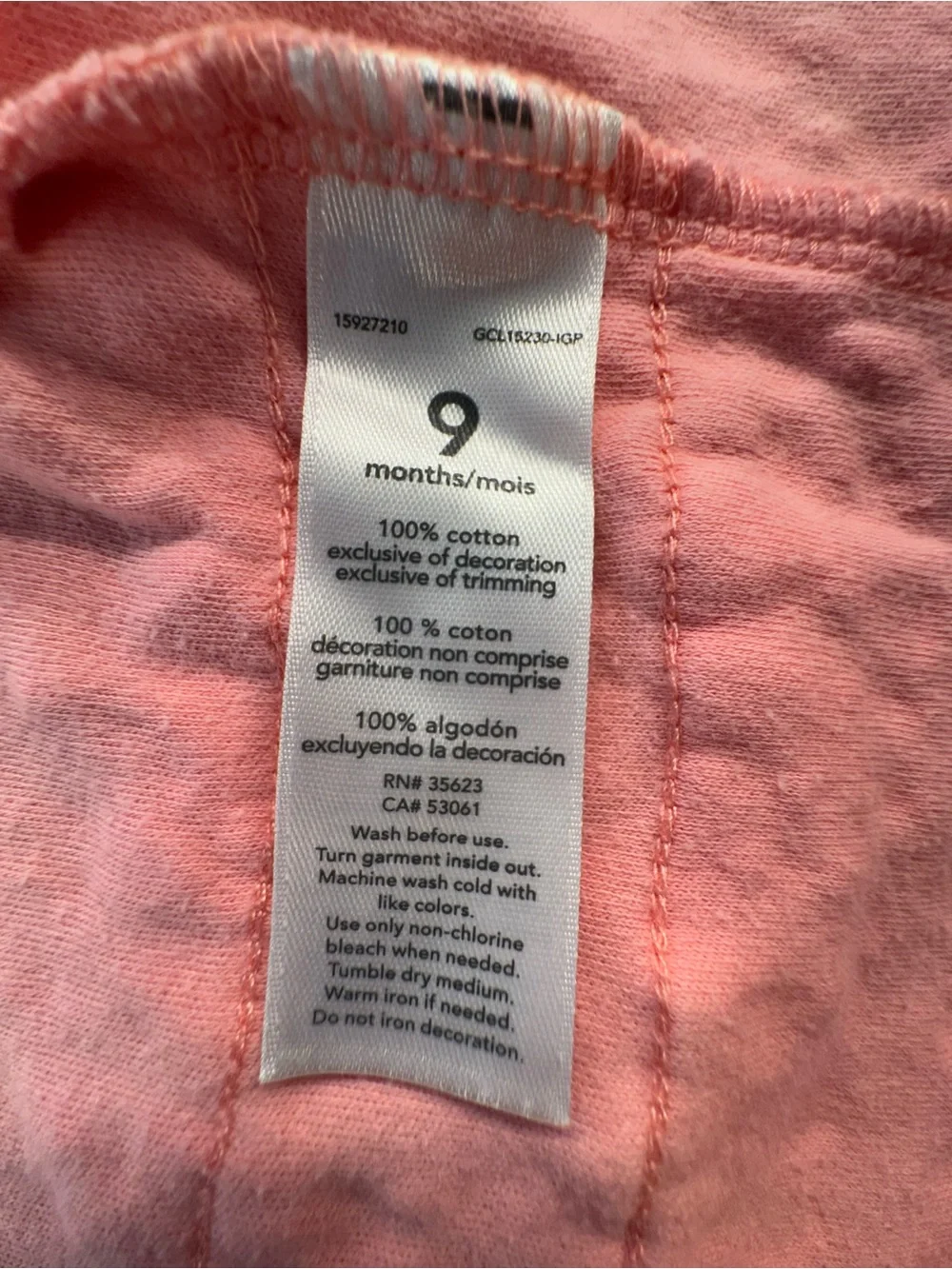 Carter's Coral Footed One-Piece with Positive Word Print